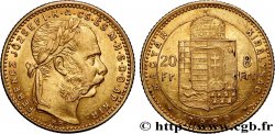GOLD, PALLADIUM & PLATINUM INVESTMENT 20 Francs or ou 8 Forint François-Joseph Ier 1883 Kremnitz
