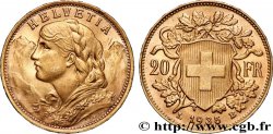 OR, PALLADIUM ET PLATINE INVESTISSEMENT 20 Francs  Vreneli  1935 Berne