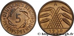 ALLEMAGNE 5 Reichspfennig gerbe de blé 1930 Berlin