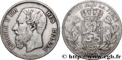 BELGIQUE - ROYAUME DE BELGIQUE - LÉOPOLD II 5 Francs  1871