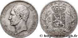 BELGIQUE - ROYAUME DE BELGIQUE - LÉOPOLD Ier 5 Francs tête nue 1849