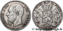 BELGIQUE - ROYAUME DE BELGIQUE - LÉOPOLD II 5 Francs  1869