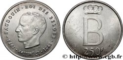 BELGIQUE 250 Francs jubilé d’argent du roi Baudouin légende française 1976 Bruxelles