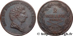 SUÈDE 2 Skilling Charles XIV 1836