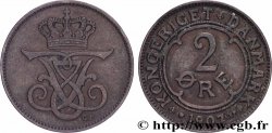 DANEMARK 2 Ore Frédéric VII 1907 Copenhague