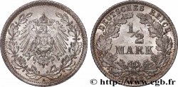 GERMANY 1/2 Mark Empire aigle impérial 1916 Berlin