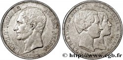 BELGIUM 5 Francs mariage du Duc et de la Duchesse de Brabant 1853 
