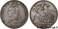UNITED KINGDOM 1 Crown Victoria buste du jubilé / St Georges terrassant le dragon 1890