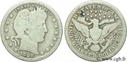 ÉTATS-UNIS D AMÉRIQUE 1/4 Dollar Barber 1908 Denver