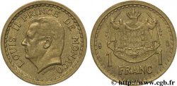 MONACO 1 Franc Louis II / armes (1943) Paris