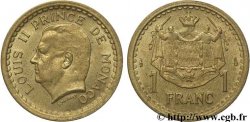MONACO 1 Franc Louis II / armes (1943) Paris
