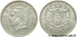 MONACO 5 Francs Louis II / armoiries 1945 Paris