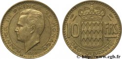 MONACO 10 Francs Rainier III / écu couronné 1951 Paris