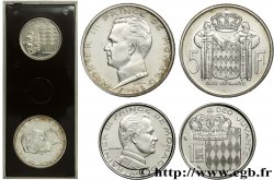 MONACO - FÜRSTENTUM MONACO - RAINIER III. Boîte de 1 et 5 Francs ESSAI 1960 Paris ST