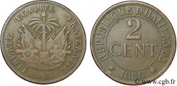 HAITI 2 Centimes emblème 1886 Paris