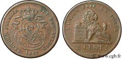 BELGIQUE 2 Centimes lion monogramme de Léopold Ier 1835
