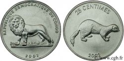 REPUBBLICA DEMOCRATICA DEL CONGO 25 Centimes Lion / belette 2002