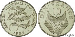 RUANDA 10 Francs emblème / caféier 1985  fST