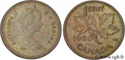CANADA 1 Cent Elisabeth II / feuilles d’érable 1980