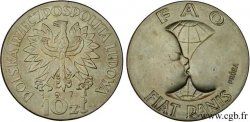 POLOGNE Essai 10 Zlotych FAO aigle / nourisson allaitant (type non adopté) 1971  SPL