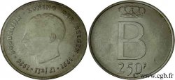 BELGIQUE 250 Francs jubilé d’argent du roi Baudouin légende flamande 1976 Bruxelles