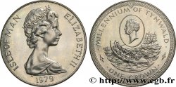 ÎLE DE MAN 1 Crown Millénaire du Tynwald (parlement) canot de sauvetage et portrait de Sir William Hillory 1979