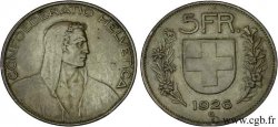SUISSE 5 Francs Helvetia buste 1926 Berne - B