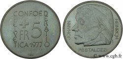 SUISSE 5 Francs 150e anniversaire de la mort Johann Heinrich Pestalozzi, célèbre pédagogue suisse 1977 Berne - B