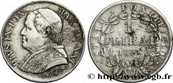 VATIKANSTAAT UND KIRCHENSTAAT 1 Lire Pie IX an XXI 1867 Rome