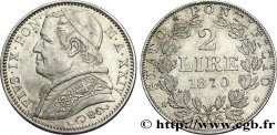 VATICAN AND PAPAL STATES 2 Lire Pie IX an XXIV 1870 Rome