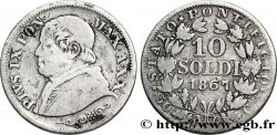 VATICAN AND PAPAL STATES 10 Soldi (50 Centesimi) Pie IX an XXI variété au grand “R” 1867 Rome