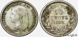 NETHERLANDS 10 Cents Wilhelmine 1892 Utrecht