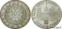 AUSTRIA 500 Schilling 700e anniversaire de la fondation du Stift Stams dans le Tyrol 1984