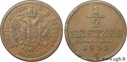 ÖSTERREICH 1/2 Kreuzer emblème 1851 Kremnitz - B