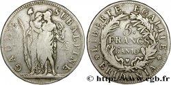 ITALIEN - SUBALPINISCHE REPUBLIK 5 Francs Gaule Subalpine figures allégoriques de la Gaule Subalpine et de la France 1801 an 10 Turin