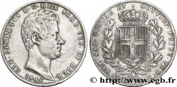 ITALY - KINGDOM OF SARDINIA 5 Lire Charles Albert, roi de Sardaigne 1842 Gênes