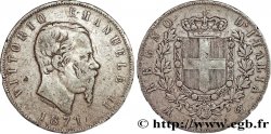 ITALIEN 5 Lire Victor Emmanuel II 1871 Milan
