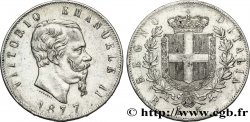 ITALY 5 Lire Victor Emmanuel II 1877 Rome