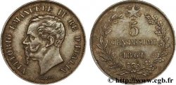 ITALIE 5 Centesimi Royaume d’Italie Victor Emmanuel II 1861 Milan - M