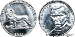 REPúBLICA DEMOCRáTICA DEL CONGO 1 Franc série Pape Jean-Paul II : Lion / portrait père Wojtyla en 1946 2004