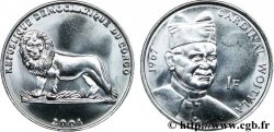 DEMOKRATISCHE REPUBLIK KONGO 1 Franc série Pape Jean-Paul II : Lion / portrait cardinal Wojtyla en 1967 2004  fST