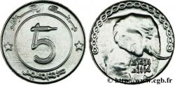 ALGERIA 5 Dinars éléphant an 1424 2004 