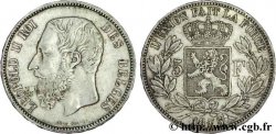BELGIQUE 5 Francs Léopold II 1875