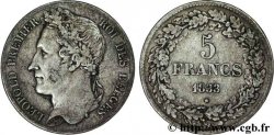 BELGIQUE 5 Francs Léopold Ier tranche position B 1833
