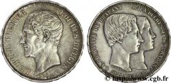 BELGIQUE 5 Francs Léopold Ier / mariage du Duc de Brabant 1853 Bruxelles