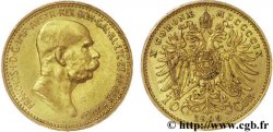 AUSTRIA 10 Corona or François Joseph Ier 2e type, Marschall , petite tête / Aigle bicéphale couronnée 1909 Vienne