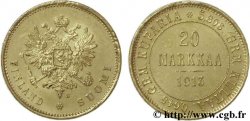 FINLANDIA 20 Markaa aigle héraldique bicéphale timbrée d un écusson aux armes de la Finlande 1913 Helsinki