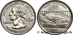 ÉTATS-UNIS D AMÉRIQUE 1/4 Dollar Virginie Occidentale (West Virginia) : pont sur la New River Gorge 2005 Denver