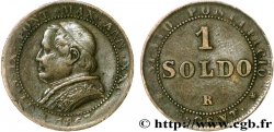 VATICAN AND PAPAL STATES 1 Soldo (5 centesimi) Pie IX an XXI type buste large 1867 Rome