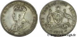 AUSTRALIA 1 Florin Georges V / émeu et kangourou de part et d’autre d’un écu 1918 Melbourne - M